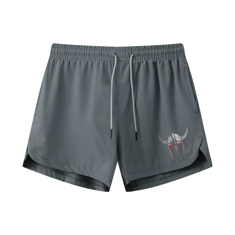Viking Helmet Graphic Shorts