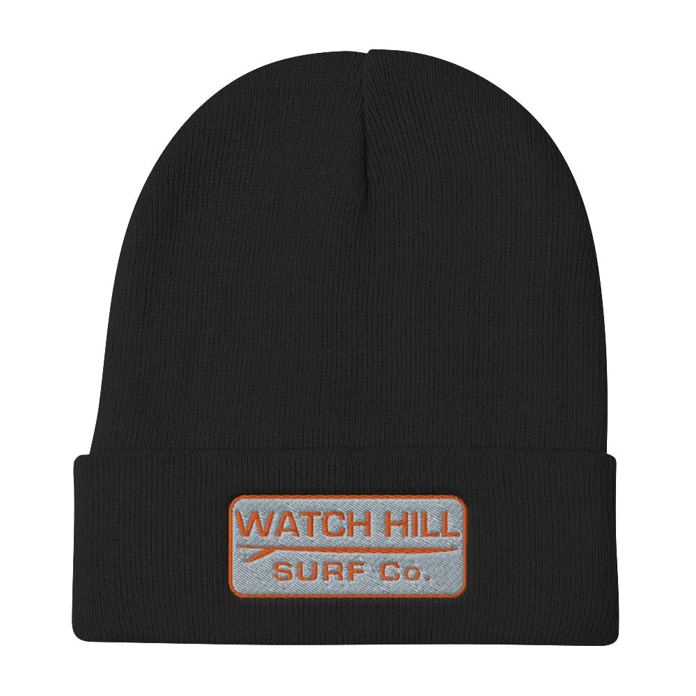 Watch Hill Surf Co. 'Patch Logo' Embroidered Beanie (Orange)
