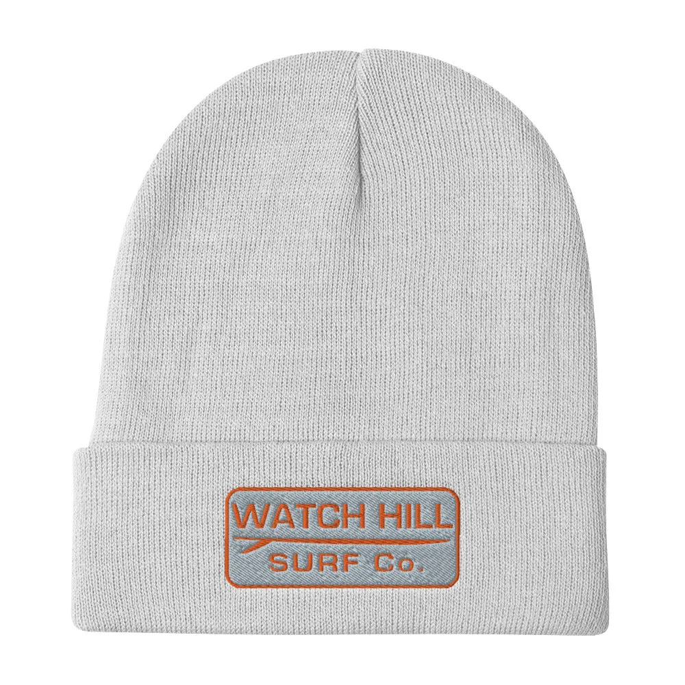 Watch Hill Surf Co. 'Patch Logo' Embroidered Beanie (Orange)