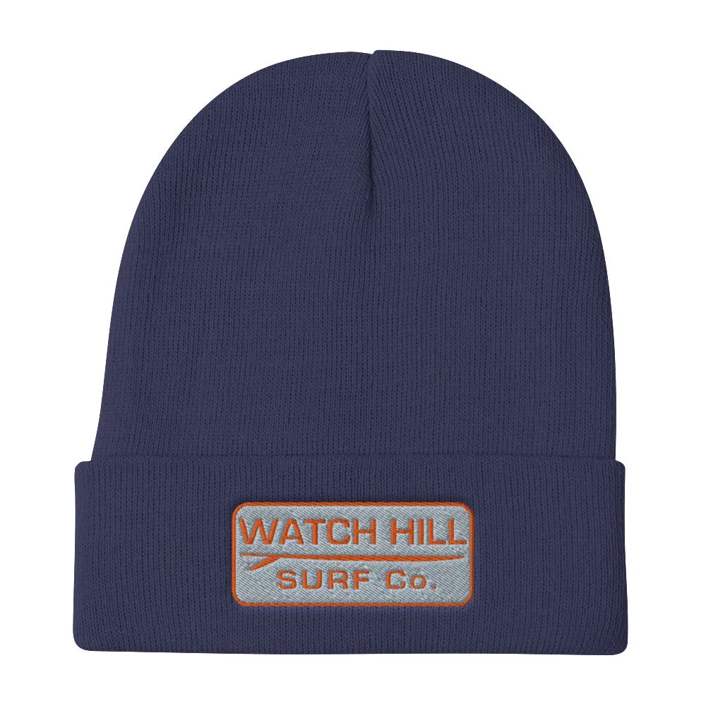 Watch Hill Surf Co. 'Patch Logo' Embroidered Beanie (Orange)