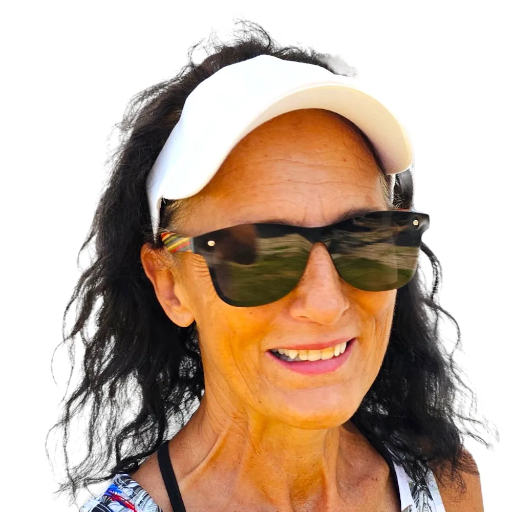 White Bamboo Matching Sun Visor