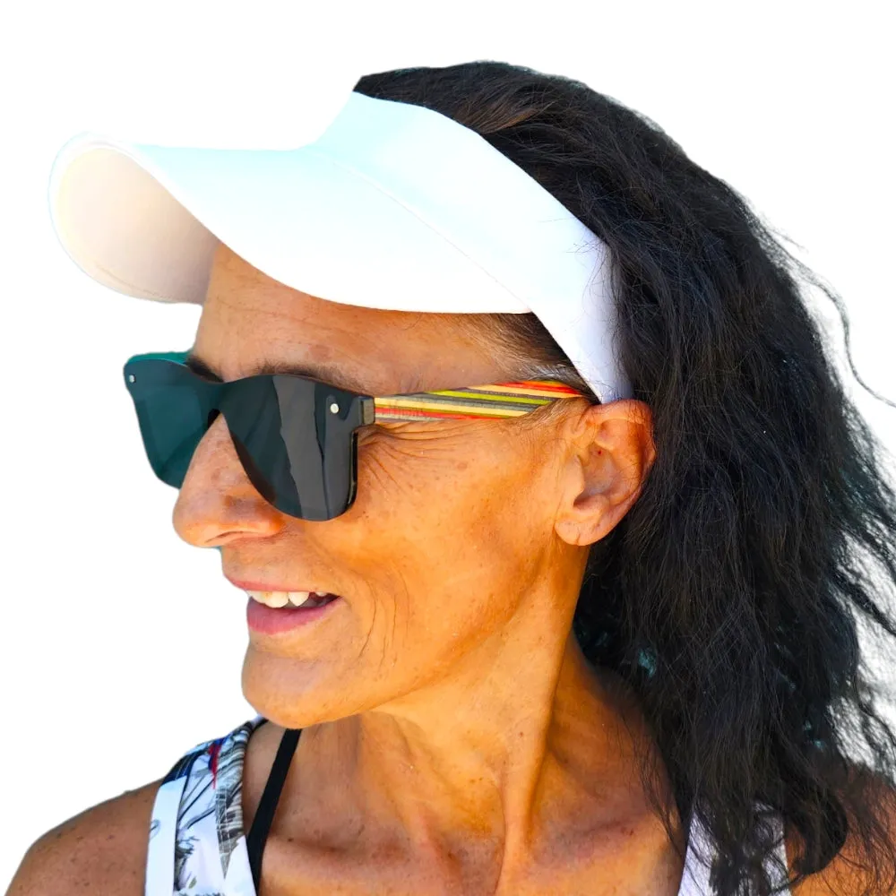 White Bamboo Matching Sun Visor