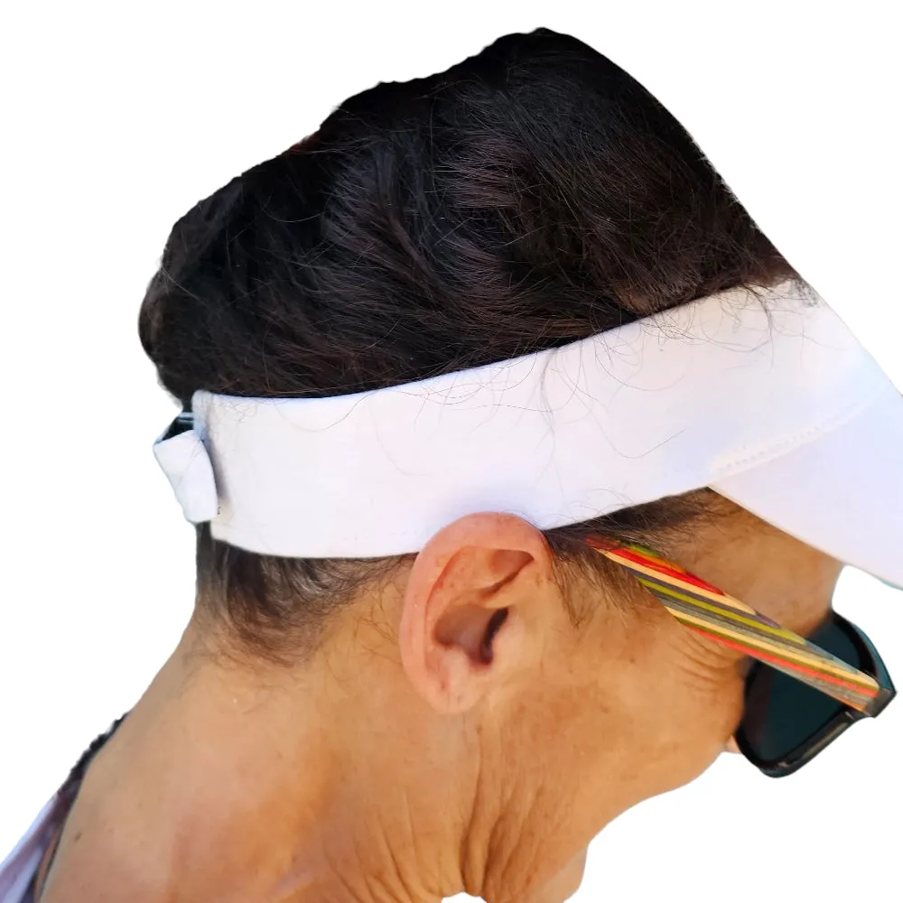 White Bamboo Matching Sun Visor