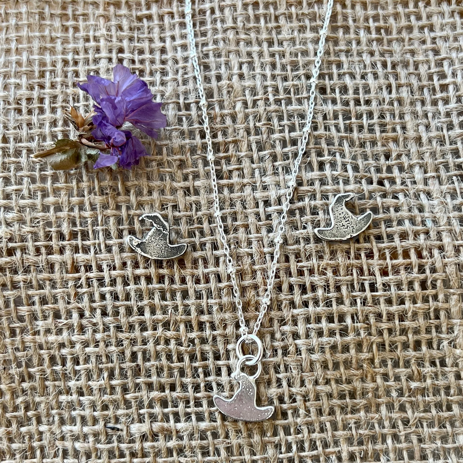Witch Hat Post Sterling silver earrings