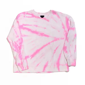 Women's 16 Mountains Upcycled Sweater in Pink Tie Dye (Medium)