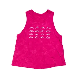 Women's 16 Mountains Upcycled Tank in Hot Pink (Large)