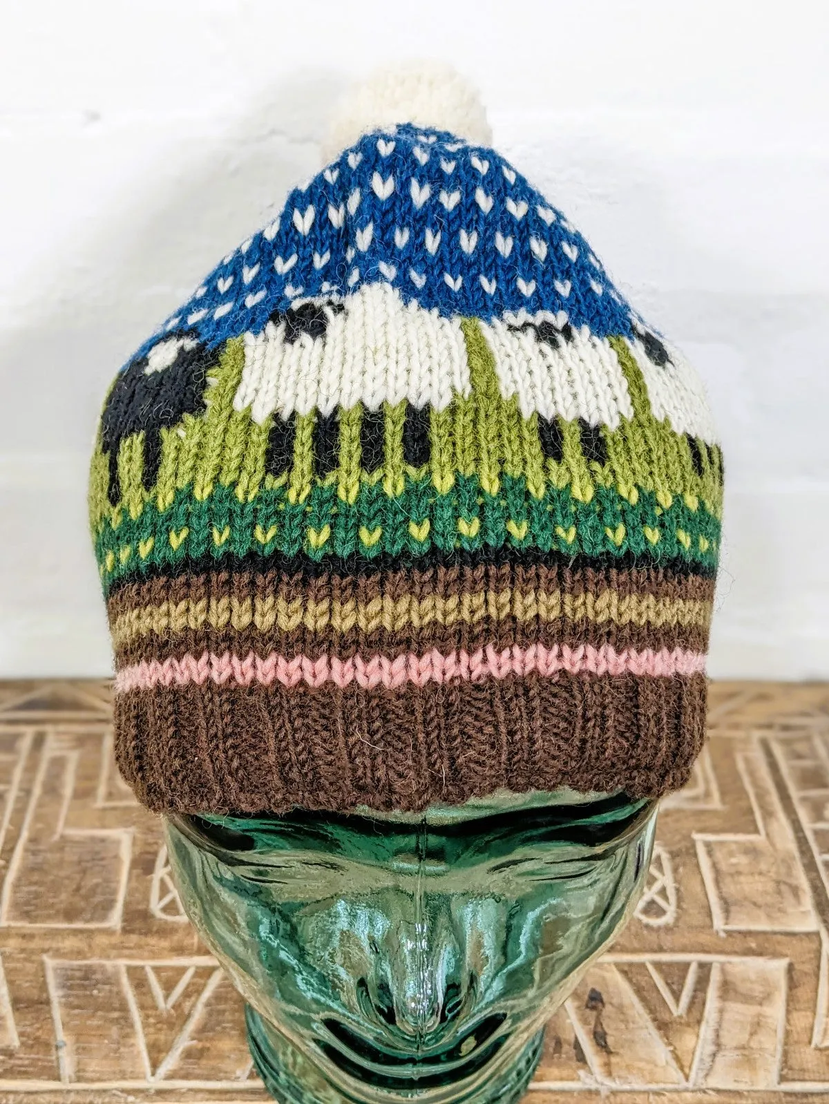 Wool Sheep Bobble Hat