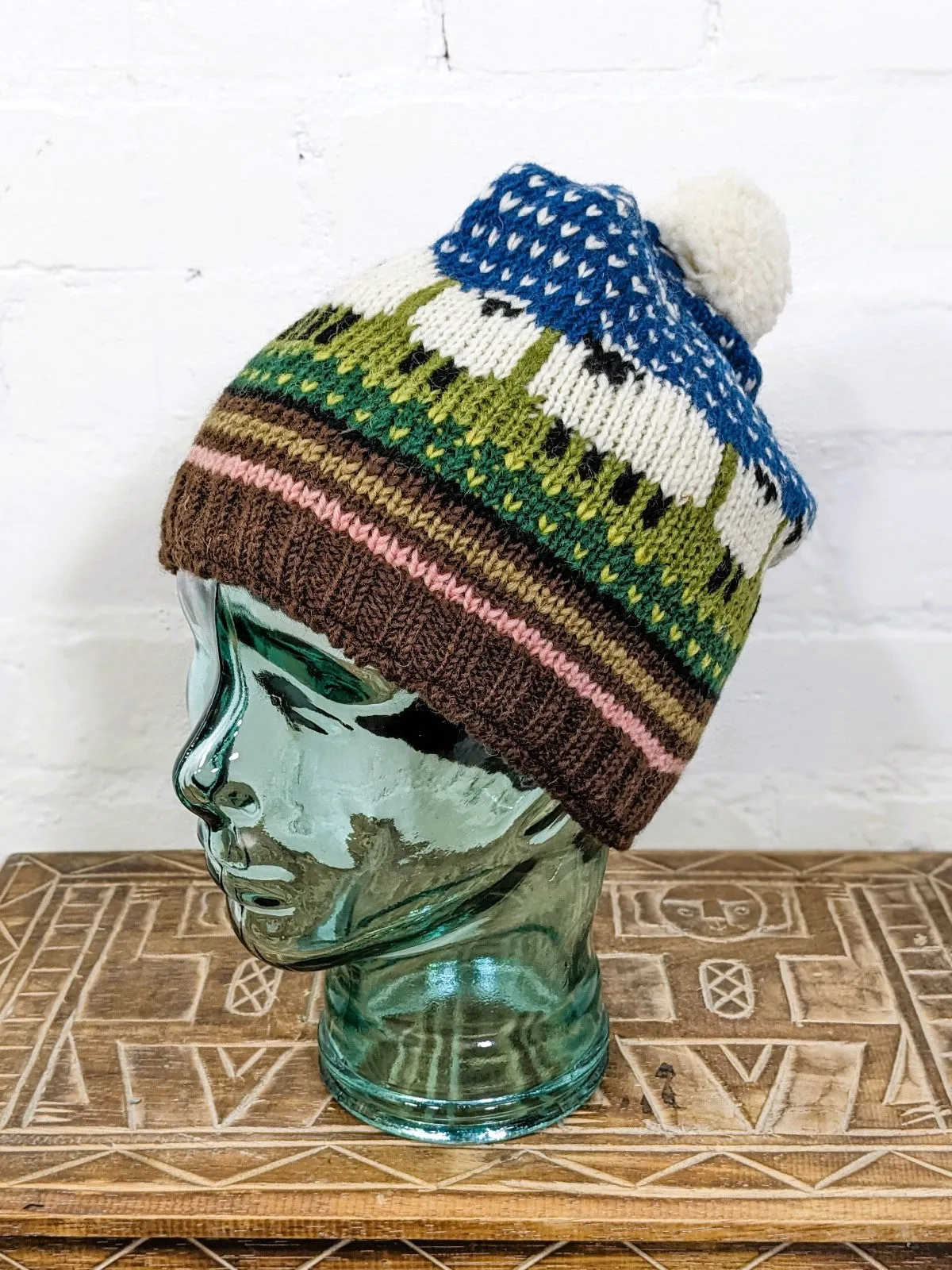 Wool Sheep Bobble Hat