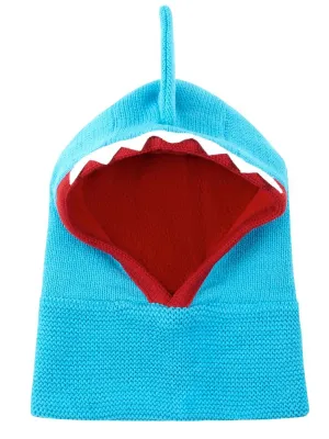Zoocchini -  Baby and Kids Knit Balaclava Hat - Sherman The Shark 6 to 24 months
